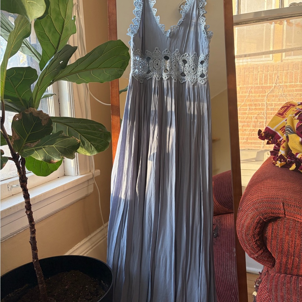 Lulu's Light Blue Maxi Dress